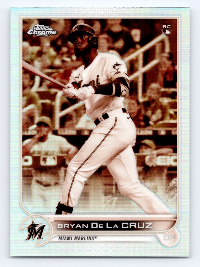 Bryan De La Cruz Sepia Refractor RC Topps Chrome
