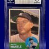Mickey Mantle 1963 Topps #200 Beckett 2.5