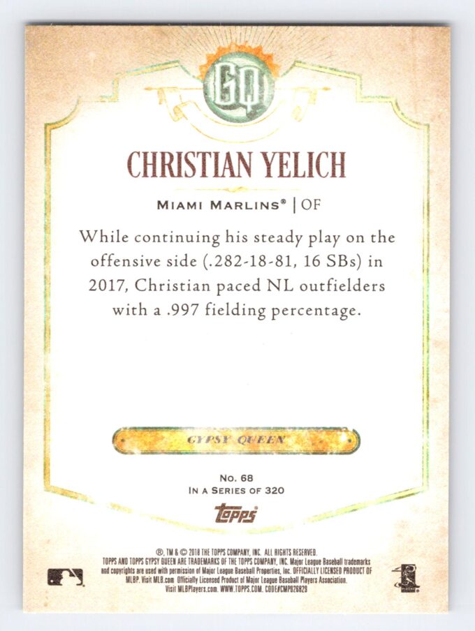 Christian Yelich Gypsy Queen