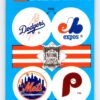 Dodgers Expos Mets Phillies 1989 Fleer Baseball Sticker