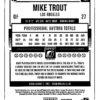 Mike Trout Pink Holo Refractor Donruss Optic