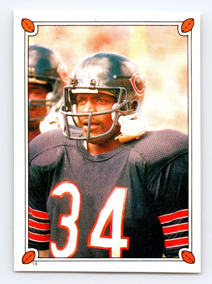 Walter Payton Mini Sticker 1987