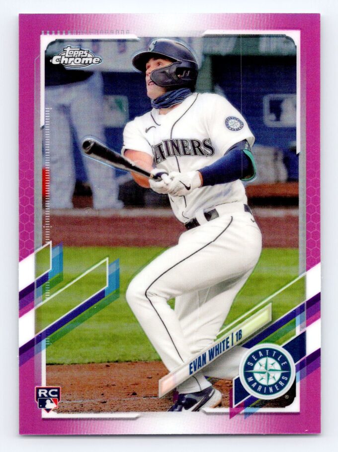 Evan White RC Pink Refractor Topps Chrome