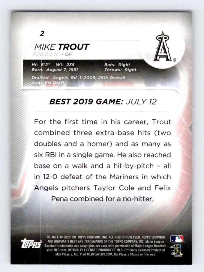 Mike Trout Bowmans Best