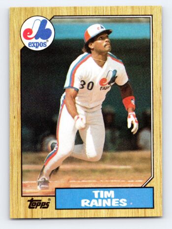 Tim Raines 1987 Topps HoF