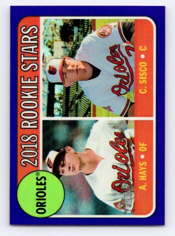 Austin Hays Chance Sisco Purple Refractor Topps Heritage