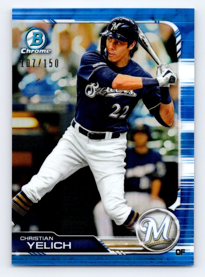 Christian Yelich /150 Blue Bowman Chrome