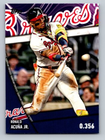 Ronald Acuna Jr. Significant Statistics Blue 2024 Topps Series 1
