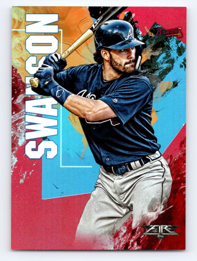 Dansby Swanson Red Foil Topps Fire
