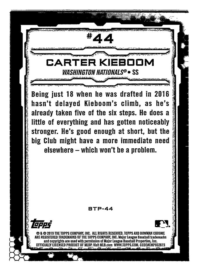 Carter Keiboom Top 100 Bowman Chrome