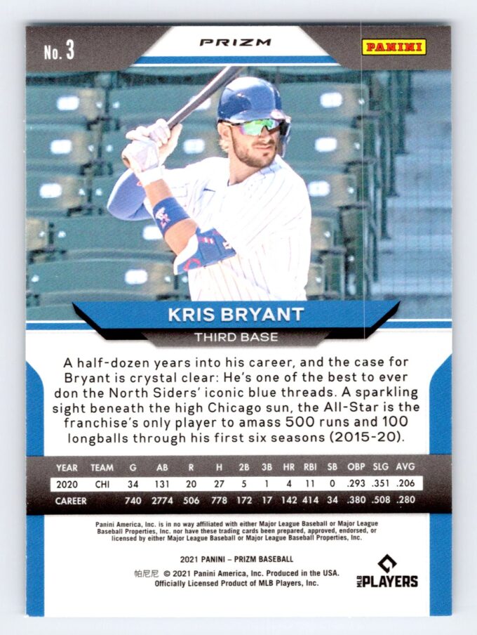 Kris Bryant Teal Blue Wave Prizm