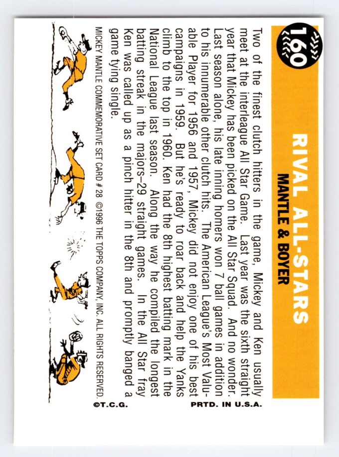 Mickey Mantle Rival All Stars Topps Commemorative Set