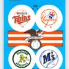 Twins Yankees Athletics Mariners 1989 Fleer Baseball Sticker