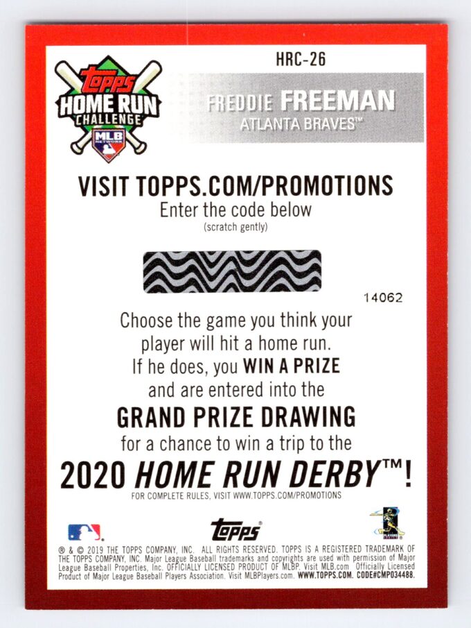 Freddie Freeman Topps Home Run Challenge