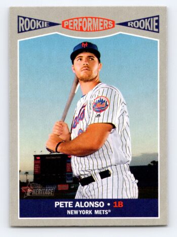 Pete Alonso Rookie Performs Topps Heritage