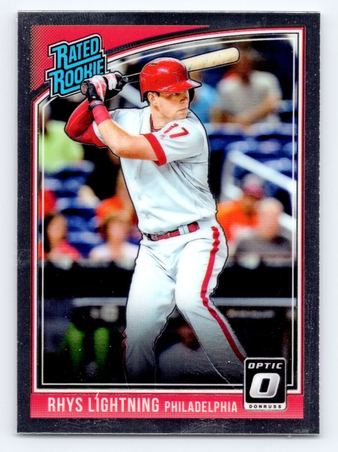 Rhys Hoskins Nickname RC Donruss Optic Rated Rookie