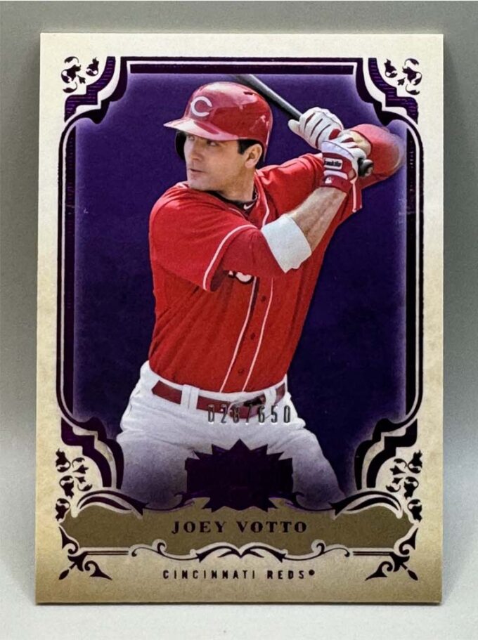 Joey Votto /650 Purple Topps Triple Threads