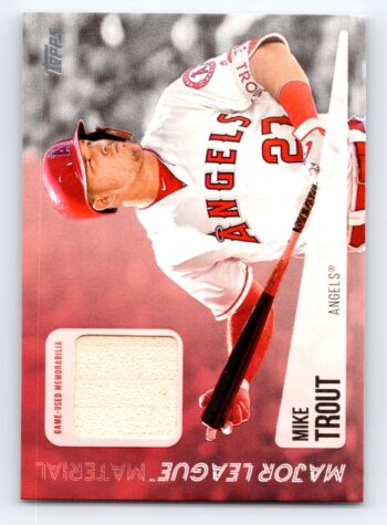 Mike Trout Game-Used Mem Bat Relic Topps