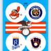 Indians Tigers Royals Brewers 1989 Fleer Baseball Sticker