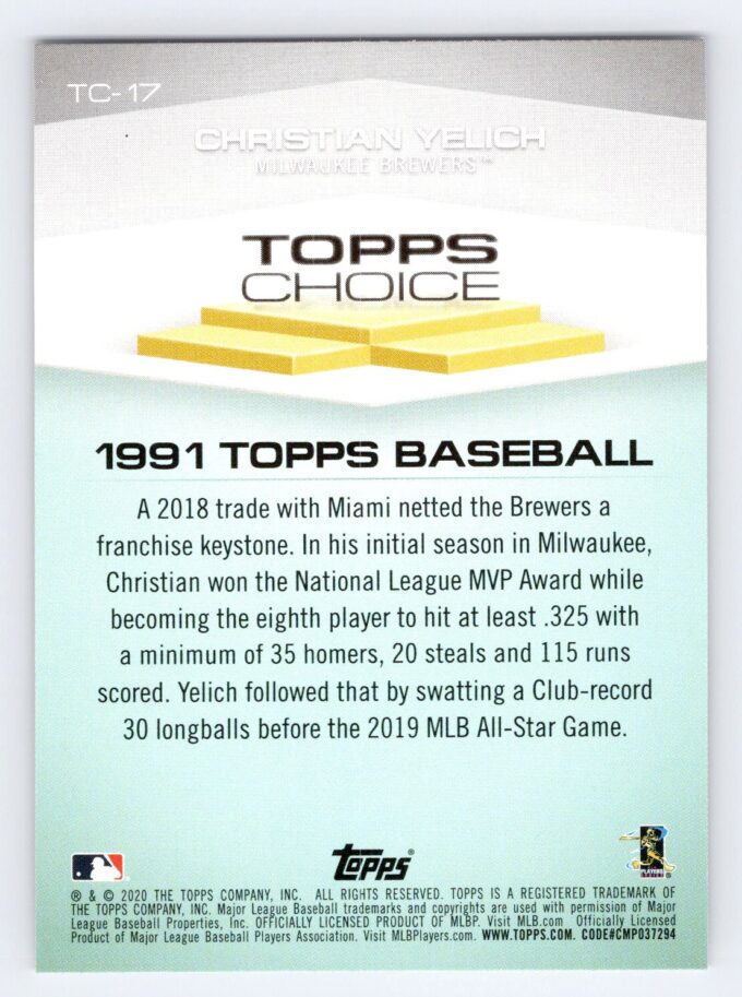 Christian Yelich 65 Years of Baseball Topps