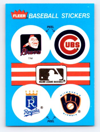 Braves Cubs Reds Astros 1989 Fleer Baseball Sticker