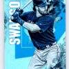 Dansby Swanson Blue Chip Topps Fire