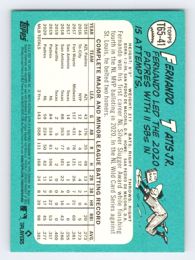 Fernando Tatis Jr. Topps Archives
