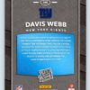 Davis Webb Bronze RC Donruss Rated Rookie