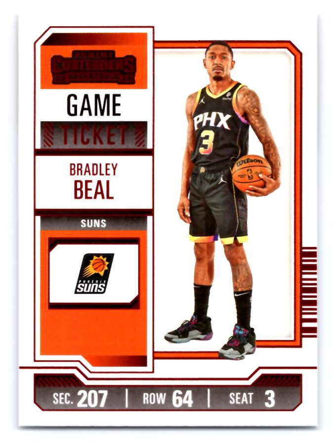 Bradley Beal 2024 Contenders Red Game Ticket