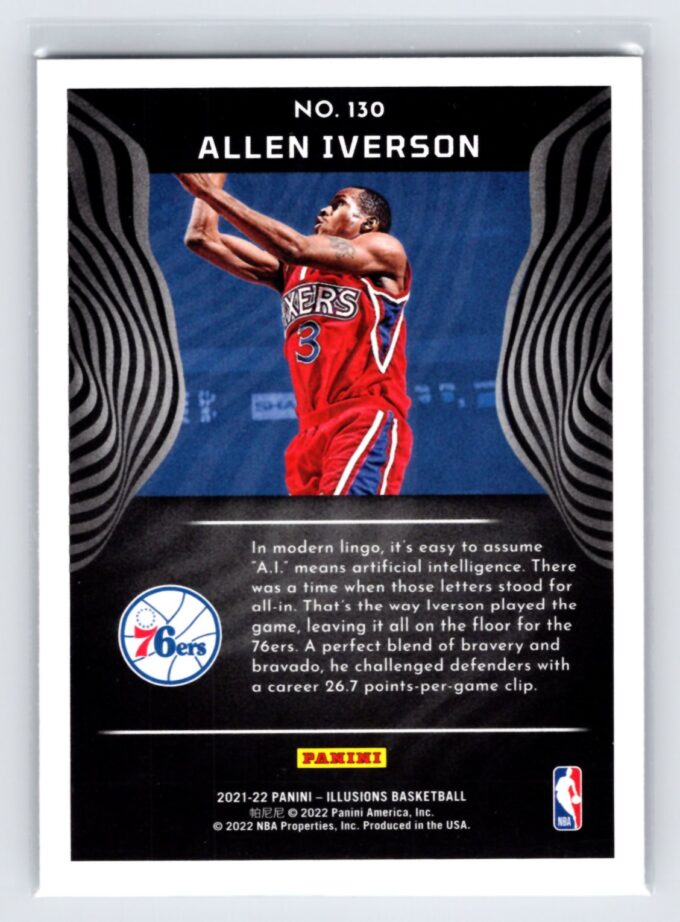 Allen Iverson 2021-22 Panini Illusions Foil