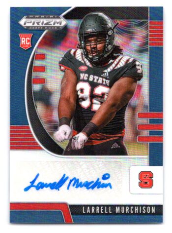 Larrell Murchison RC Autograph Blue Prizm Draft Picks