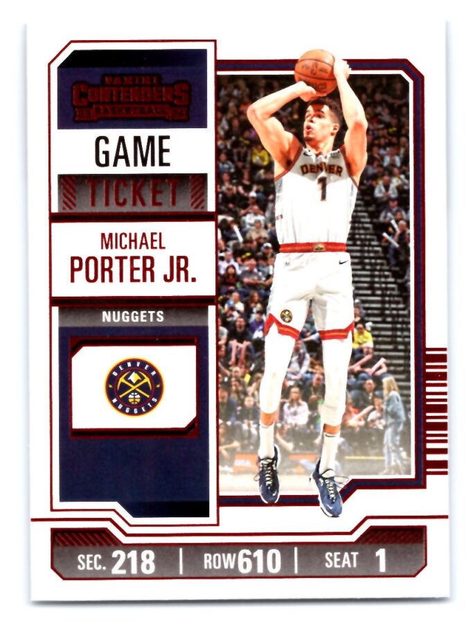 Michael Porter Jr. 2024 Contenders Red Game Ticket