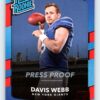 Davis Webb RC Red Donruss Rated Rookie