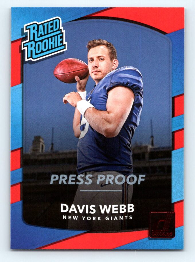 Davis Webb RC Red Donruss Rated Rookie