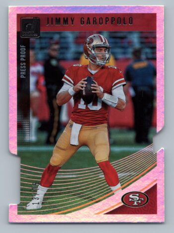 Jimmy Garoppolo /75 Silver Foil Die Cut Donruss Press Proof