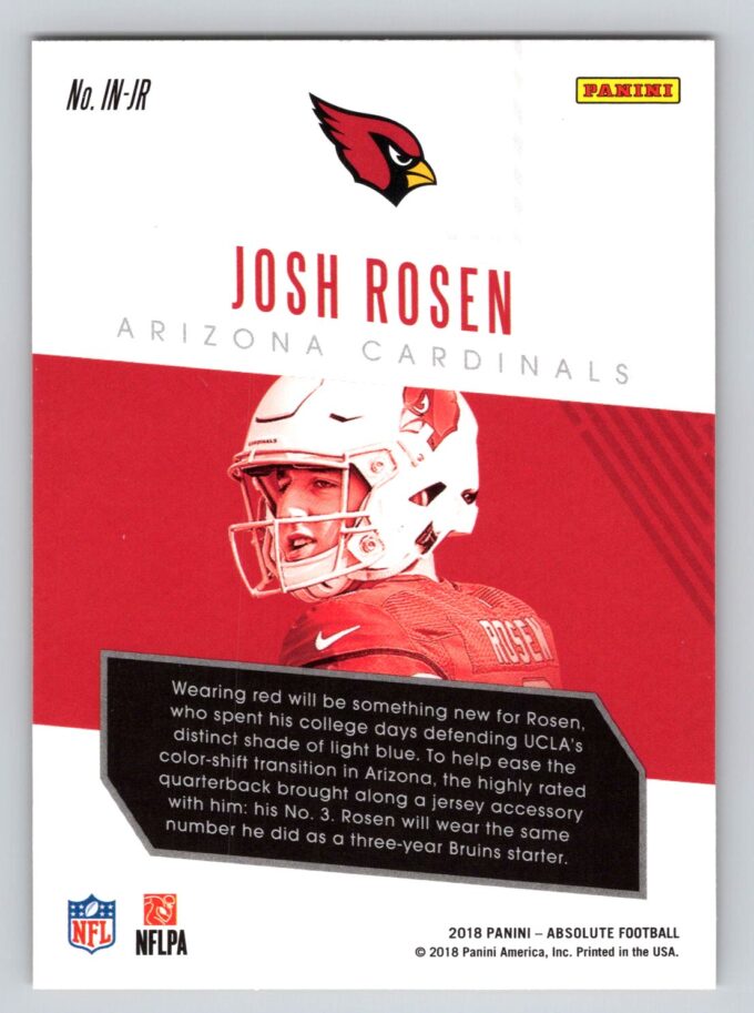Josh Rosen 2018 Absolute Football Introduction Spectrum Gold