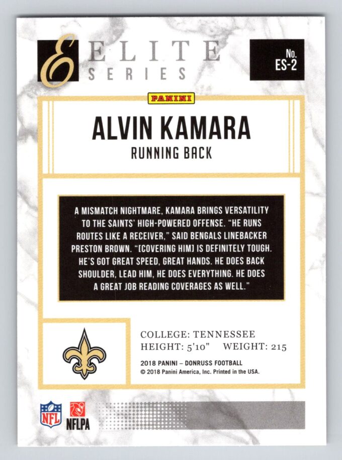 Alvin Kamara Donruss Elite Series