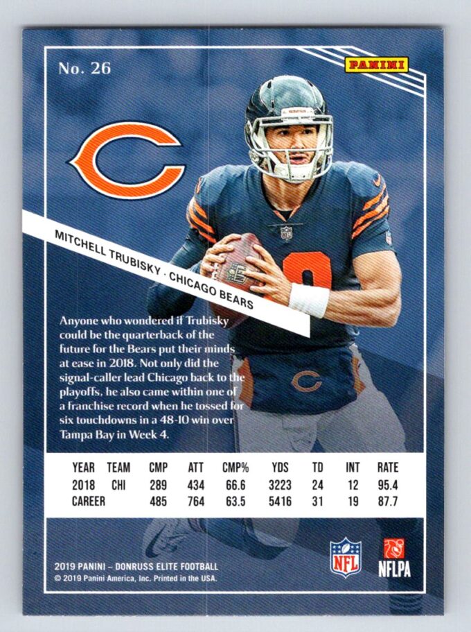 Mitchell Trubisky Foil Donruss Elite