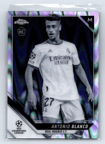 Antonio Blanco RC Rookie Black & White Raywave Refractor 2022 Topps Chrome UEFA Champions League