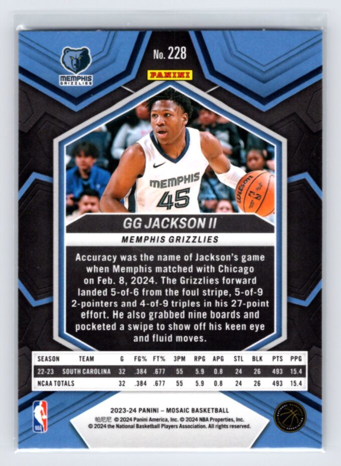 GG Jackson III RC Rookie 2023-24 Mosaic Basketball