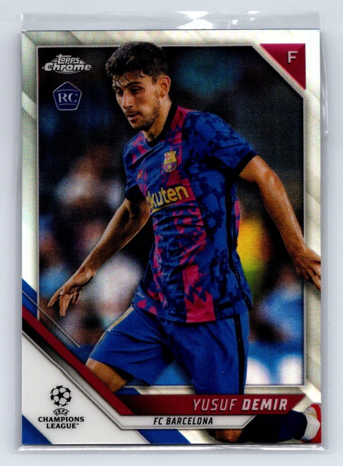 Yusuf Demir RC Rookie Refractor 2022 Topps Chrome UEFA Champions League