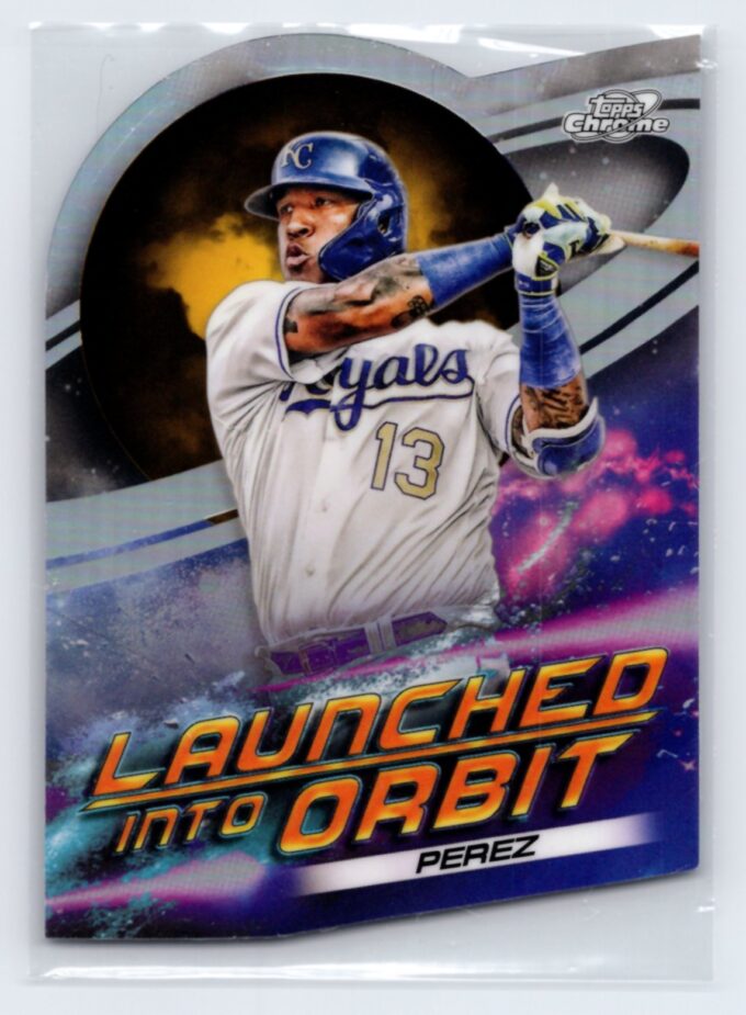 Salvador Perez 2022 Topps Chrome Die Cut Launched into Orbit