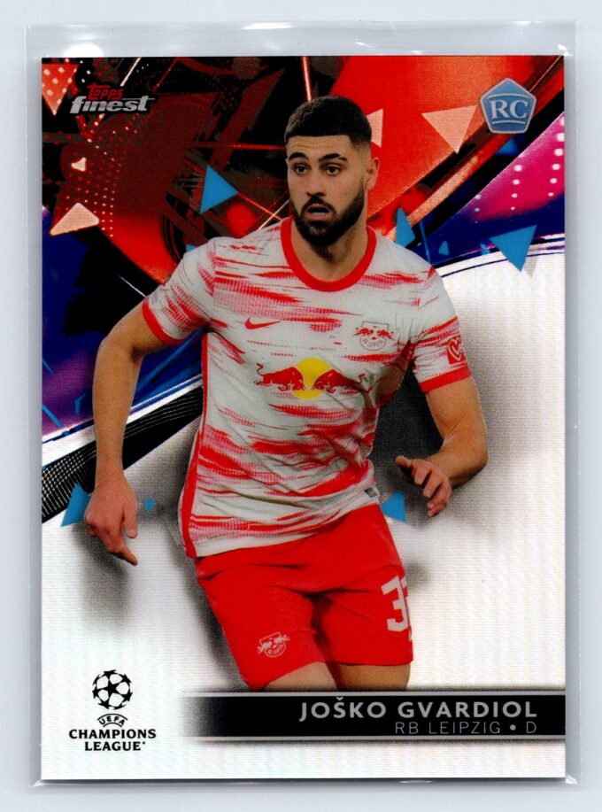 Josko Gvardiol RC Rookie Refractor 2022 Topps Finest UEFA Champions League