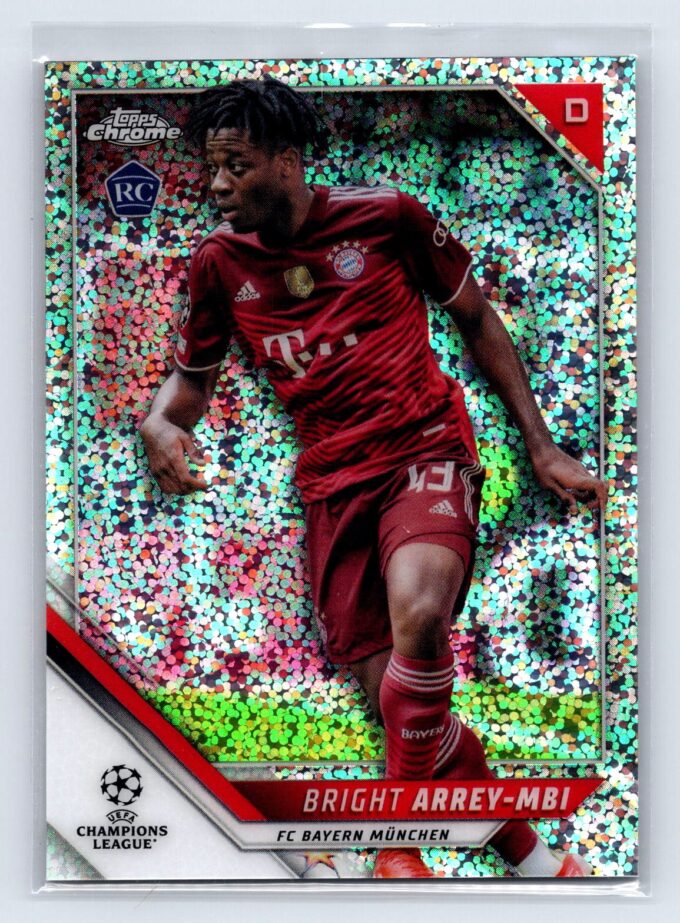 Bright Arrev-MBI Rookie RC Speckle 2022 Topps Chrome UEFA Champions League