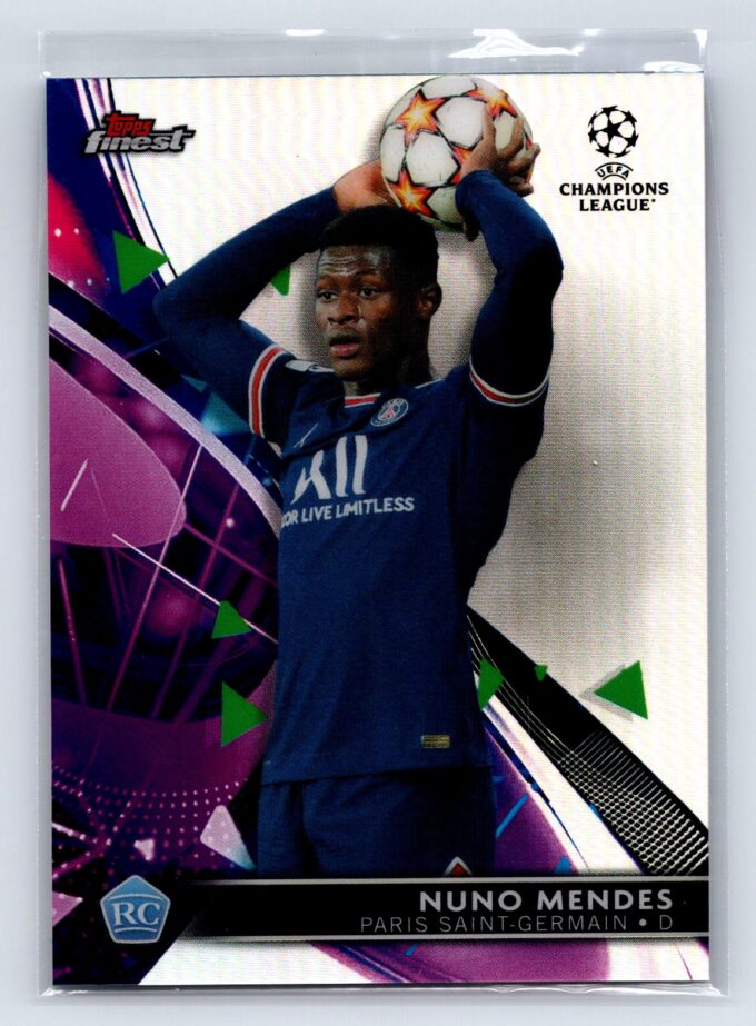 Nuno Mendes RC Rookie Refractor 2022 Topps Finest UEFA Champions League