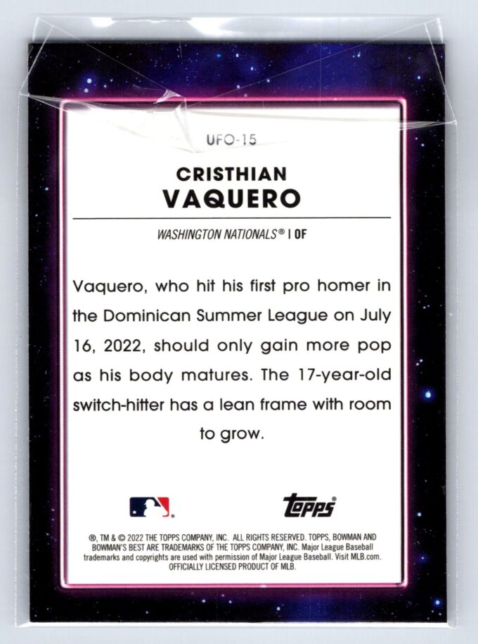 Cristian Vaquero 2022 Bowmans Best UFO