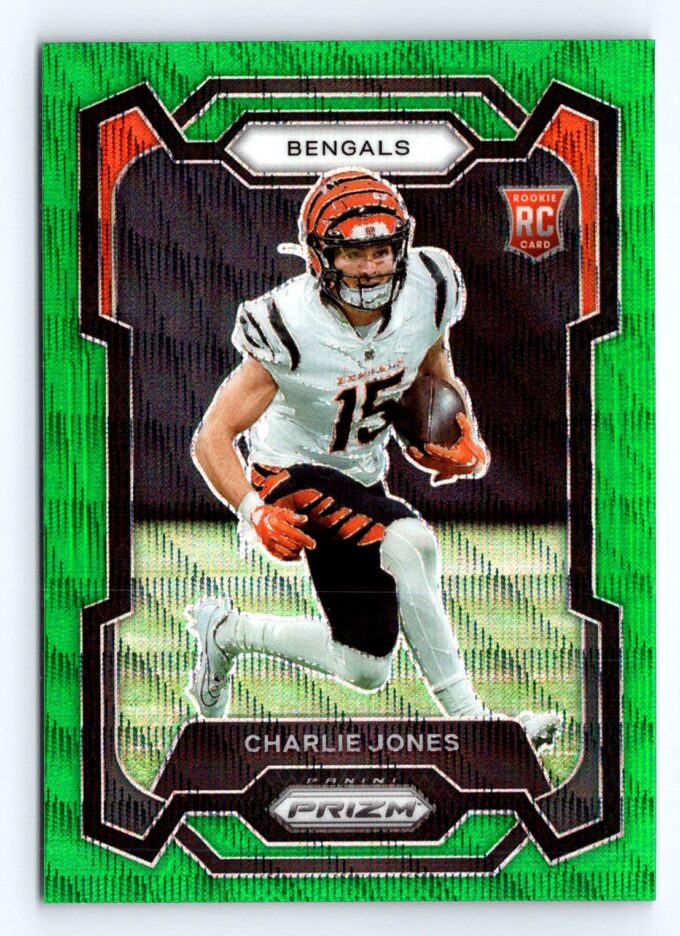 Charlie Jones RC Refractor Panini Prizm Green Wave