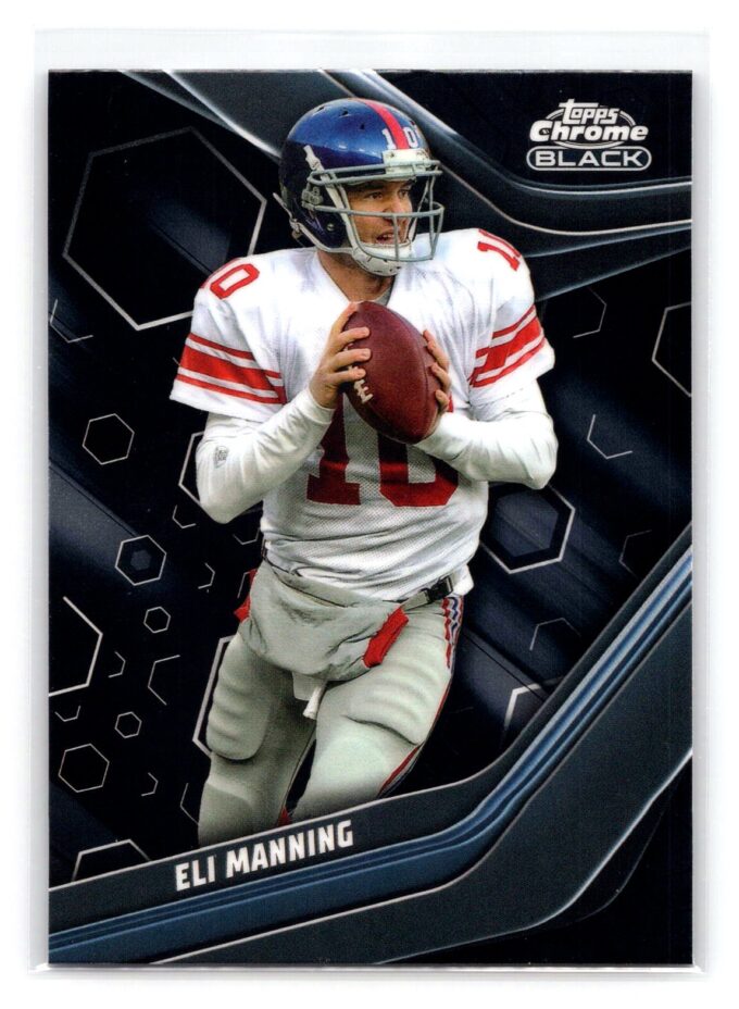 Eli Manning Topps Chrome Black