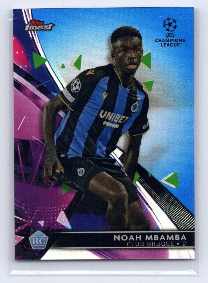 Noah Mbamba RC /150 Blue Refractor 2021-22 Topps Finest UEFA