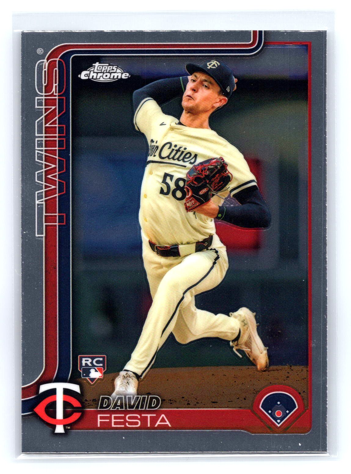 David Festa 2025 Topps Chrome Rookie RC David Festa 2025 Topps Chrome Rookie RC